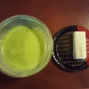 Tè matcha e dolcetto